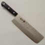 Japanese Nakiri knife - MIURA - Stainless Ginsan - Nashiji - Plywood handle - Size : 16.5cm