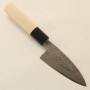 Japanese Kodeba knife - MIURA - Stainless VG10 - Hammered - Magnolia wood handle - Size : 9cm