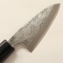 Japanese Kodeba knife - MIURA - Stainless VG10 - Hammered - Magnolia wood handle - Size : 9cm