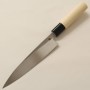 Japanese Single Bevel Petty knife - MIURA - Stainless VG10 - Hammered - Magnolia wood handle - Size : 15cm