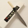 Japanese Single Bevel Petty knife - MIURA - Stainless VG10 - Hammered - Magnolia wood handle - Size : 15cm