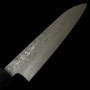 Japanese Petty knife - KUROSAKI MAKOTO - Stainless VG7 - Damascus - Ebony wood handle - Size : 13.5cm