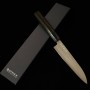 Japanese Petty knife - KUROSAKI MAKOTO - Stainless VG7 - Damascus - Ebony wood handle - Size : 13.5cm