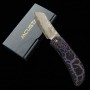 Japanese pocket knife - Mcusta - Infinity 021 - Purple Heizu Damascus Hammered - MC-021DHD12 - size: 4.5cm