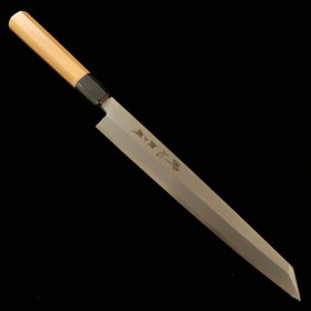 Japanese Kengata Yanagiba Knife - SUISIN - Silver3 Ginsan - Size:27cm