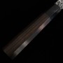 Japanese Chef Knife Gyuto - Hatsukokoro - SLD - Kurouchi Damascus - Blast Finish - Ebony wood Handle - size: 21cm