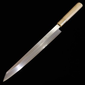 Japanese Kiritsuke Yanagiba knife - MIURA OBIDAMA - Stainless Ginsan - Magnolia wood handle - Left Handle - Size : 27cm