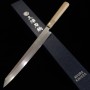 Japanese Kiritsuke Yanagiba knife - MIURA OBIDAMA - Stainless Ginsan - Magnolia wood handle - Left Handle - Size : 27cm