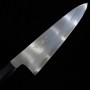 Japanese Chef knife Gyuto - MIURA ITADAKI - White steel No.2 - Shinogo finish - Ebony wood handle - Size : 24cm