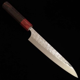 Japanese Petty knife - YOSHIMI KATO - Minamo series - SG2 - Hammered - Rosewood handle - Size:15cm