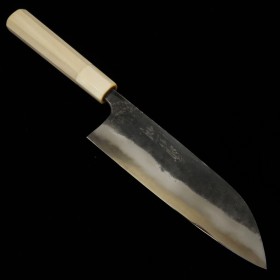 Couteau japonais Santoku - MIURA - Série Carbon White 1 - Black Finish - Dimension: 18cm