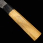 Couteau japonais santoku bunka - YUTA KATAYAMA - VG-10 - série nickel damas - Taille:16.5cm