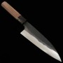 Japanese Funayuki knife- MIURA - White steel - Kurouchi - Walnut wood handle - Size : 16.5cm