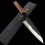 Japanese Funayuki knife- MIURA - White steel - Kurouchi - Walnut wood handle - Size : 16.5cm