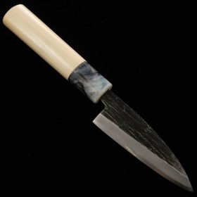 Japanese Kaisaki knife - MIURA - Blue steel No.2 - Kurouchi - Katsura wood handle - Size : 7.5/9cm