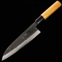 Japanese Petty Knife - MIWA - White steel No.1 - Kurouchi - Chestnut wood handle - Size : 14cm