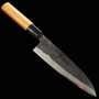 Japanese Petty Knife - MIWA - White steel No.1 - Kurouchi - Chestnut wood handle - Size : 14cm