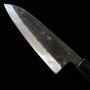 Japanese Petty Knife - MIWA - White steel No.1 - Kurouchi - Chestnut wood handle - Size : 14cm