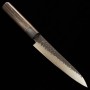 Faca japonesa petty SHIZU HAMONO Série GEN VG-10 black damascus Tam:13cm