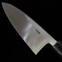 Japanese Deba Knife - MIURA - Blue carbon steel No.2 - Damascus - Rose wood handle - size: 15/16.5/18cm