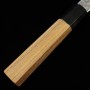 Japanese santoku knife - HATSUKOKORO - Hayabusa - VG10 - Damascus Hammered - teakwood handle - Size:18cm