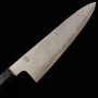 Japanese Chef knife Gyuto - SAKAI KIKUMORI - Uzu series - Blue steel No.1 - Damascus - Magnolia wood handle - Size : 21cm