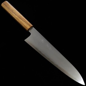 Japanese Chef Knife Gyuto - Miura Obidama - White carbon steel - Oak Handle - size:21cm