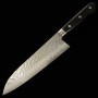 Japanese Santoku Knife - MIURA - Stainlass steel - 17layer Ddamascus - Hammered - Plywood Handle - size: 18cm