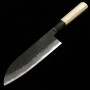 Japanese Santoku Knife - Ajikataya - Hinoura - White carbon steel No.2 - Magnoliawood - size: 18cm