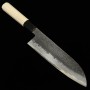 Japanese Santoku Knife - Ajikataya - Hinoura - White carbon steel No.2 - Magnoliawood - size: 18cm