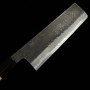 Japanese Nakiri Knife - Ajikataya - Hinoura - White carbon steel No.2 - Magnoliawood - size: 17cm