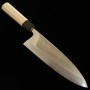 Japanese Deba knife - TADOKORO - Silver3 - Mirrored Finish - Magnoliawood handle - size: 21cm