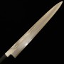 Japanese Yanagiba Knife - MIURA - Silver3 Chinagashi - Ebony Handle - MagnoliawoodSheath - size:33cm