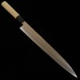 Japanese Yanagiba knife - MIURA - Stainless Silver3/Ginsan - Magnoliawood handle - size: 27/30cm