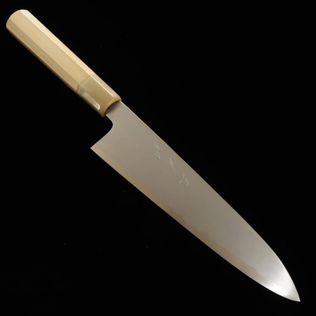 Japanese Chef Knife Gyuto - Miura Obidama - White carbon steel No.2 - Magnoliawood Handle - size:21cm