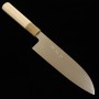 Japanese Santoku Knife - MIURA - White carbon steel No.2 - Itadaki Series - Hairline brushed finish - size: 18cm