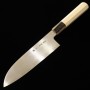 Japanese Santoku Knife - MIURA - White carbon steel No.2 - Itadaki Series - Hairline brushed finish - size: 18cm