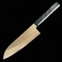 Japanese Santoku Knife - Sakai Takayuki - Saiseki series - VG10 - 33layer Damascus - Lacquered oak Handle - size: 17cm