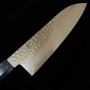 Japanese Santoku Knife - Sakai Takayuki - Saiseki series - VG10 - 33layer Damascus - Lacquered oak Handle - size: 17cm