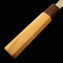 Japanese Slicer knife Sujihiki - MIURA - Semi stainless SLD - Nashiji - Zelkova wood handle - Size : 24cm