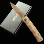 Japanese pocket knife - Mcusta - VG-10 - Shinra Emotion Take Series - Damascus - MC-0033D ‐ size: 71mm