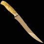Japanese Filet Knife - Asurah knives × Miura Knives - Collaboration knife series - SUS420J2 ‐ Mirror Finish - Yellow - Size:15cm