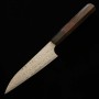 Japanese Petty knife - NIGARA - SG2 - Anmon Damascus - Ebony wood handle - size: 12cm