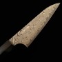 Japanese Petty knife - NIGARA - SG2 - Anmon Damascus - Ebony wood handle - size: 12cm