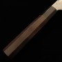 Japanese Petty knife - NIGARA - SG2 - Anmon Damascus - Ebony wood handle - size: 12cm
