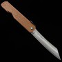Japanese pocket knife - HIGONOKAMI - Blue carbon steel - Mizushibuki series - Pink - size: 7.2cm