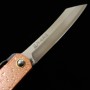Japanese pocket knife - HIGONOKAMI - Blue carbon steel - Mizushibuki series - Pink - size: 7.2cm