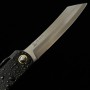 Japanese pocket knife - HIGONOKAMI - Blue carbon steel - Mizushibuki series - Black - size: 7.2cm