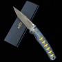 Japanese Pocket knife - MCUSTA - KATANA series - MC-0042C - Stainless VG-10 - Blue/Orange - Size : 8.5cm