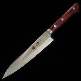 Japanese Petty knife - MIURA - Blue steel No. 2 - Plywood handle - Size : 13.5cm